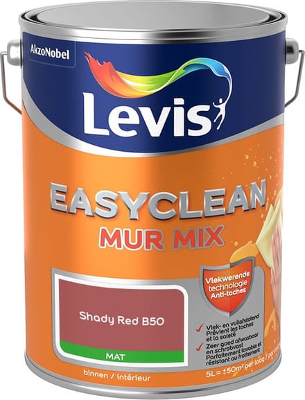 Levis - Easyclean Mur Mat Mix - Shady Red B50 - Mengverf - 5 L