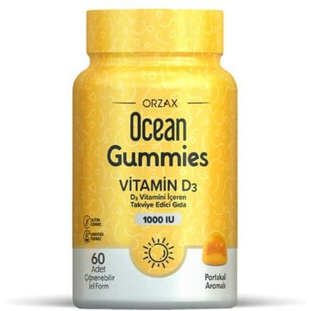 Orzax Ocean Gummies D3 1000 IE 60 Kauwbare Gel Vorm