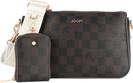 JOOP! Schoudertas Piazza Edition Jasmina Shoulderbag White Donkerbruin