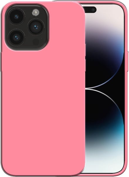 Smartphonica Siliconen hoesje voor iPhone 14 Pro Max case met zachte binnenkant - Roze geschikt voor iPhone 14 Pro Max