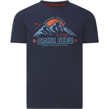 Jan Vanderstorm herren T-Shirt - 52/54 - donkerblauw - Plus Size