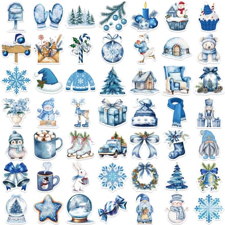 57 Stuks Blauwe Stickers Esthetisch Waterdicht Laptop Stickers Decals Waterfles Laptop Computer Skateboard gray