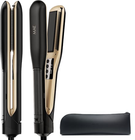 MAE® Steam Straight - Stijltang met Stoom - Professionele Stoomstijltang - zwart