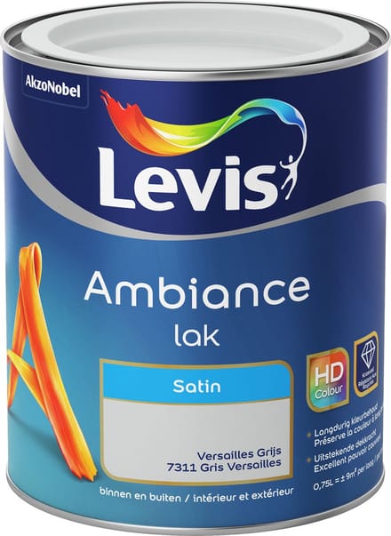 Levis - Ambiance Lak Satin - Versailles Grijs - 0,75 L
