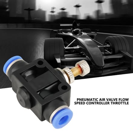 5 pcs set Push In Speed Controller 6mm Pneumatic Air Flow Control Valve Connector