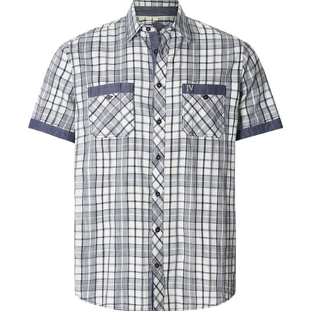 Jan Vanderstorm herren Overhemd Met Korte Mouwen - 45/46 - wit - Plus Size