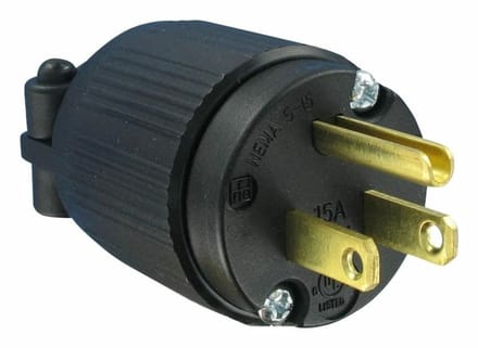 Qualtek Amerikaanse randaarde stekker 125 VAC/ 15 Ampère