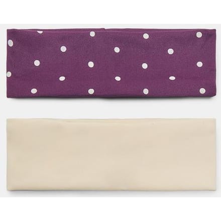 Stradivarius Set van 2 elastische haarbanden met stippenprint  Ecru OS