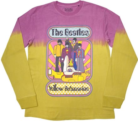 The Beatles - Yellow Submarine Band Frame Longsleeve shirt - M - Geel/Roze