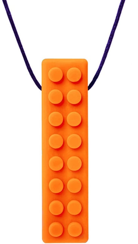 Ark Therapeutics kauwketting speelgoed Brick Stick oranje XXT extra sterk.