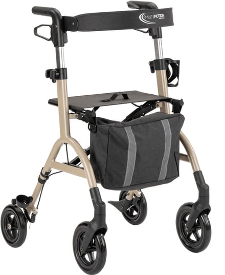 MultiMotion - Urban rollator - Lichtgewicht - Inklapbaar - Champagne