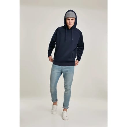 Urban Classics Hoodie/trui -M- Raglan Zip Pocket Blauw