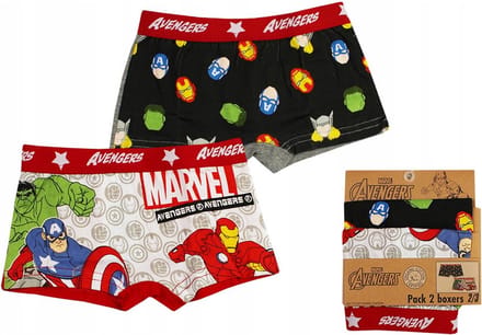 Avengers boxershort - organic cotton certified - 2 stuks - maat 6/8 jaar