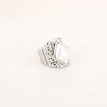 Ring - RVS - breed - parel - sieraad - kado tip