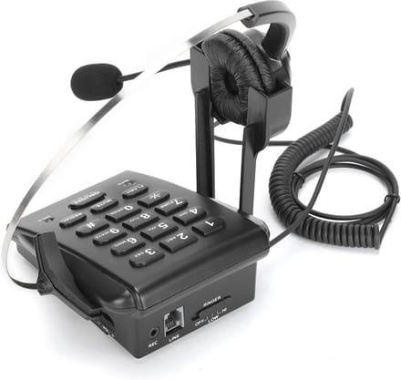 Solidchoice - Vaste Telefoon met Headset voor Callcenter met Omnidirectionele Microfoon