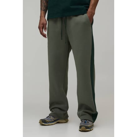 Straight Fit Paneel Joggingbroek | Green | Size Medium