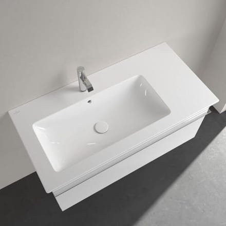 Villeroy & Boch Venticello cabinet washbasin basin left 100 x 50 cm with 1 tap hole 4134L101