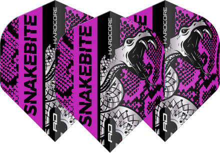 Red Dragon Peter Wright Hardcore Snakebite Coiled Snake Purple - Dart Flights