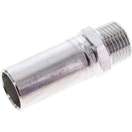 Perskoppeling - 22mm Buiseinde & R 1/2'' Buiseinde - RVS
