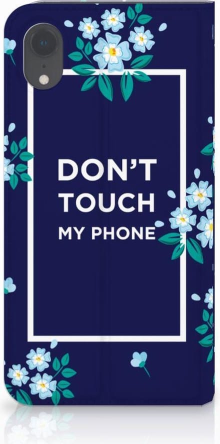 Apple iPhone Xr Design Case Flowers Blue DTMP