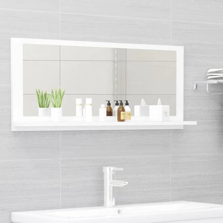 vidaXL - Badkamerspiegel - 90x10,5x37 - cm - spaanplaat - wit