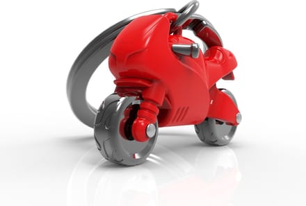 Metalmorphose sleutelhanger motor - Rood