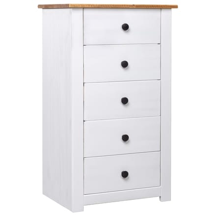 vidaXL - Dressoir - Panama - Range - 46x40x89 - cm - grenenhout - wit