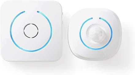 Draadloze Bewegingsdetector met Alarmsirene en Deurbel - Wit
