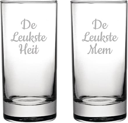 Gegraveerde longdrinkglas 28,5cl De Leukste Mem-De Leukste Heit