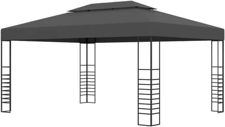 Tuinpaviljoen - Partytent - Buitenfeest - Geventileerd ontwerp - 3 x 4 meter - Antraciet