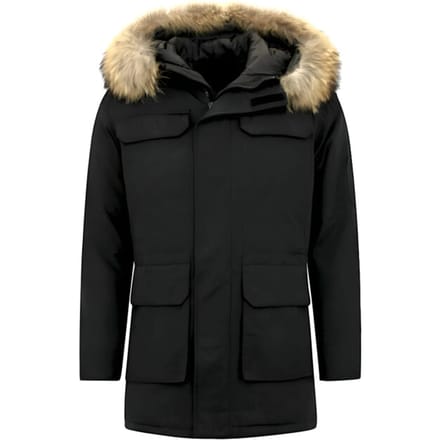 Enos Parka winterjas met grote echte bontkraag