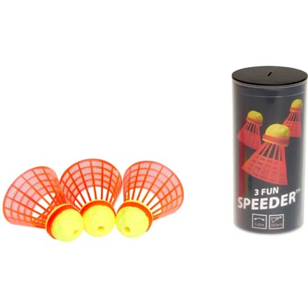 Speedminton FUN Speeders - 3 stuks - speedbadminton - crossminton - speed air badminton shuttle - Rood