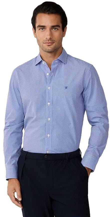 Hackett City Gingham Overhemd Met Lange Mouwen Blauw S Man