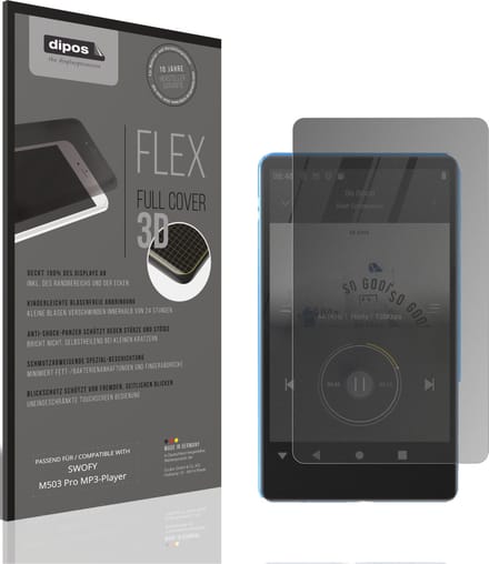 dipos FLEX – Matte Privacy Screenprotector geschikt voor SWOFY M503 Pro MP3-Player | Volledige Schermbescherming | Case-Friendly