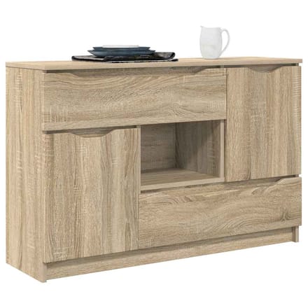 vidaXL - Dressoir - Sonoma - Eik - 100 - x - 30 - x - 65,6 - Bewerkt - hout