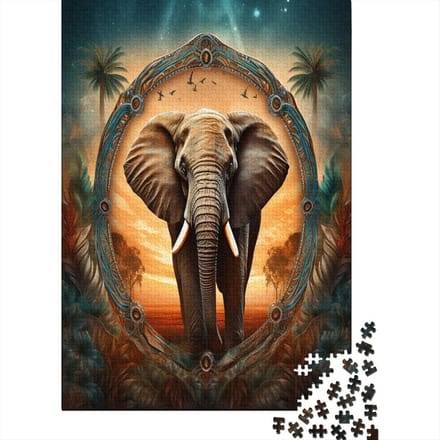 Olifant Puzzel - Legpuzzel 1000 - Ontspanning Thuis - Precisie Pasvorm - 75x50 cm - Stijl 2