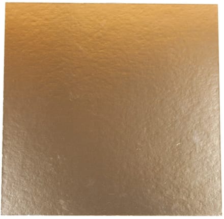 Taartkarton Vierkant Goud/Zwart 24x24cm 5st.