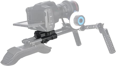 Snelkoppelingsplaat met 15mm dubbele stangklem voor camera's en accessoires - Stevige baseplate voor optimale ondersteuning