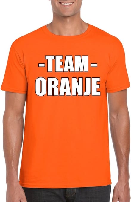 Sportdag team oranje shirt heren L