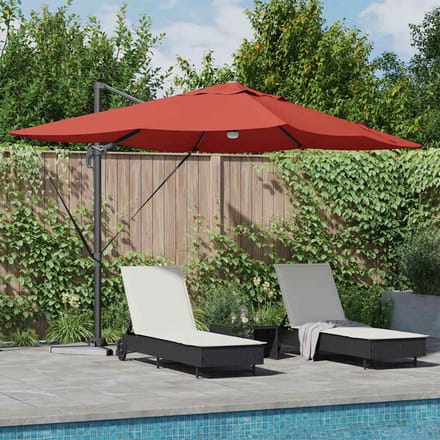 vidaXL - Parasol - Terracotta - 351 - x - 250 - x - 253 - cm - Polyester - en - Aluminium