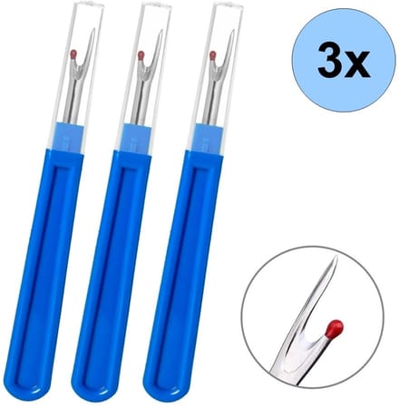 Fako Bijoux - 3x Tornmes XL Blauw - Tornmesje - Extra Scherp - Groot Model - 14cm - Blauw - 3 Stuks