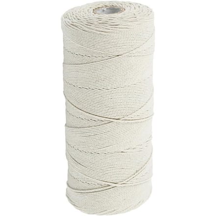 Creativ Company Macramé Koord Lengte 315 m Dikte 1 mm Thin quality 12/12 licht Naturel 220 g/ 1 Bal