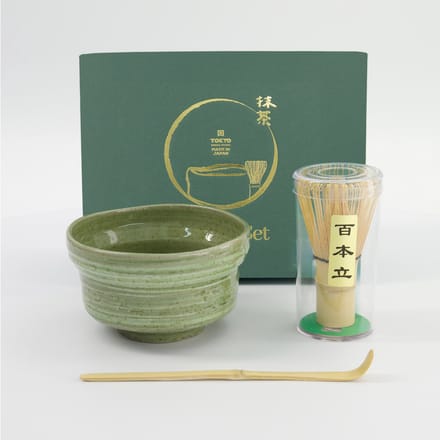 Tokyo Design Studio – Matcha Geschenkset – Yomogi Groen – 12,5×7,2cm – 3 Stuks