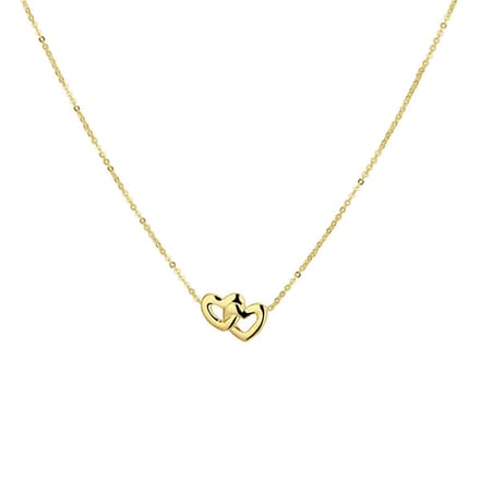 Huiscollectie 4019584 Collier Geelgoud Hartjes 1,0 mm 41 - 43 cm