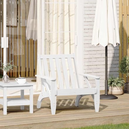 vidaXL - Tuinstoel - Adirondack - 75x77x77 - cm - massief - grenenhout - wit