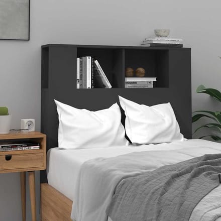 vidaXL - Hoofdbordkast - 100x18,5x102,5 - cm - zwart