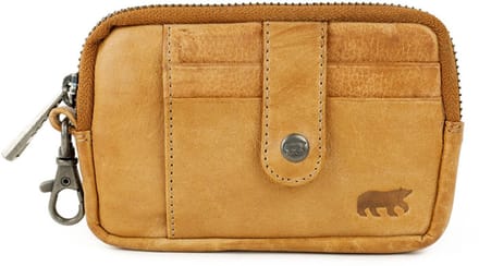 Bear Design Maise Leren Sleuteletui / Ritsportemonnee - Taupe