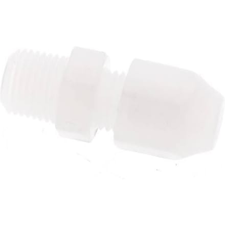 2x4mm & R1/8'' PVDF rechte slangkoppeling met buitendraad 10bar/145psi