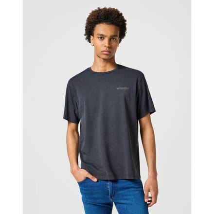 Wrangler - GRAPHIC TEE FADED BLACK - L