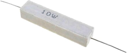 Cement Weerstanden - Weerstand Componenten - Elektronica Reparatie - 10 Watt Vermogen - 10 Stuks - Wit